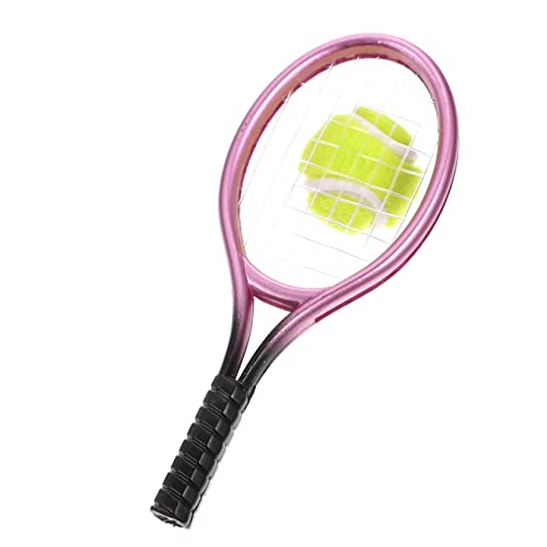 1 Satz Tennisracket und Ball Modell Dekorationsset für Puppenhaus Realistische Mini Sportaccessoires für Kreative Wohnraumgestaltung 1 Satz Tennisracket und Ball Modell Dekorationsset für Puppenhaus Realistische Mini Sportaccessoires für Kreative Wohnraumgestaltung von Abaodam