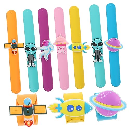10 Stück Weltraum Themen Slap Armbänder Kreative Armbänder für Party Goodie Bag Füller für Geburtstagsfeiern und Kinderveranstaltungen von Abaodam