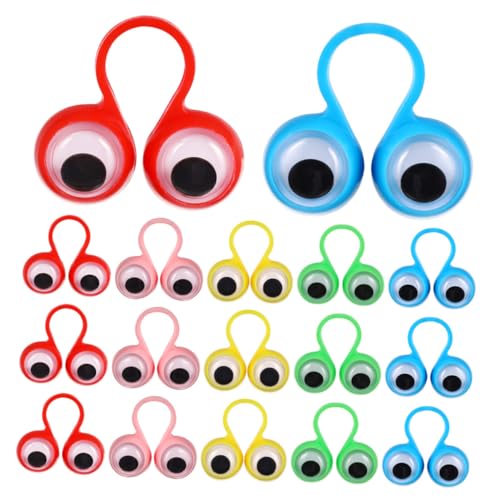 100 Stück Augen Fingerpuppen Augenringe für Lernspielzeug für Kreative und Partyfavoriten von Abaodam