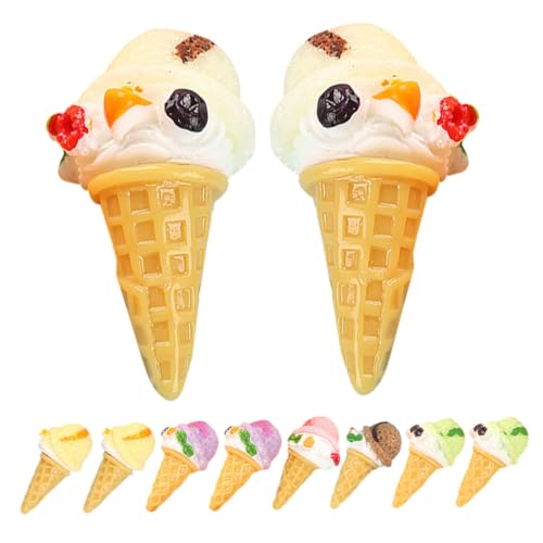 10Stücke Künstliche Eistüte Teiliges Realistische Eiscreme Requisite für Fotografie und Dekoration Eiscafés und Kreative Displays von Abaodam