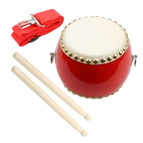1Satz Handtrommel für Rotes Pädagogisches Musikspielzeug zur Musikalischer Fähigkeiten Percussion mit Trommelstöcken 1Satz Handtrommel für Rotes Pädagogisches Musikspielzeug zur Musikalischer Fähigkeiten Percussion mit Trommelstöcken von Abaodam
