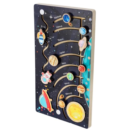 1Satz Holz Sonnensystem Puzzle für Montessori Lernspielzeug Feinmotorik und Kognitiven Fähigkeiten für Jungen und Jahren von Abaodam