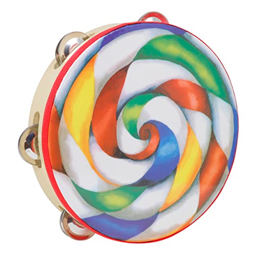 1Stück Handheld Tambourin Musikinstrument für Fördert und Musikalische für Partys Konzerte und Frühe Bildung von Abaodam