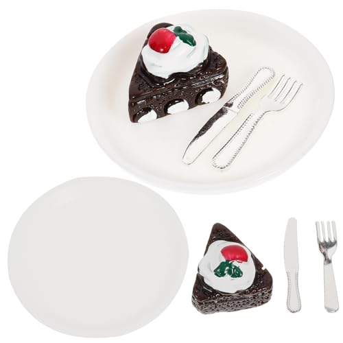 2 Sätze Mini Dessert Modelle Mini Kuchen Geschirr für Puppenhaus Dekoration Realistische Speisen für Teeparty und Kreative Szenen und Sammler von Abaodam
