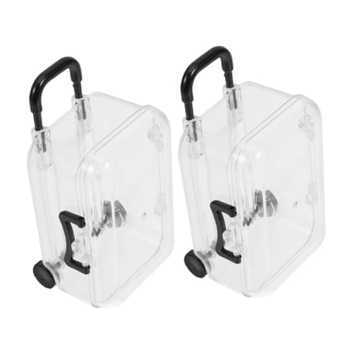 2 Stück Mini Koffer für Puppen Transparente Reisekoffer für Hochzeiten und Partys Vielseitige Aufbewahrungslösung für Puppenhäuser und 2 Stück Mini Koffer für Puppen Transparente Reisekoffer für Hochzeiten und Partys Vielseitige Aufbewahrungslösung für Puppenhäuser und von Abaodam