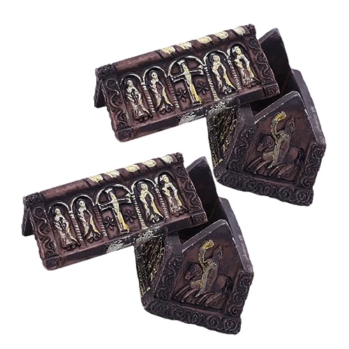 2 x Halloween-Sarg-Harz-Boxen, Miniatur-Landschaftsbau-Ornamente für Partyzubehör, DIY-Dekoration und Puppenhaus-Display, stilvolles Halloween-Themen-Design für festliche Atmosphäre 2 x Halloween-Sarg-Harz-Boxen, Miniatur-Landschaftsbau-Ornamente für Partyzubehör, DIY-Dekoration und Puppenhaus-Display, stilvolles Halloween-Themen-Design für festliche Atmosphäre von Abaodam