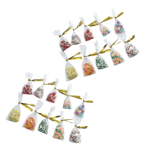 20 Stück Teiliges Food Spielset für Puppenhaus Realistische und Süßigkeitenmodelle zur Dekoration Kreative Rollenspiele und Fotorequisiten von Abaodam