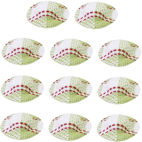 20 Stück Teiliges Strohhüte für Puppen Woven Doll Hats Bunten Farben DIY Deko und Puppenzubehör für Geburtstagsfeiern und Besondere Anlässe von Abaodam