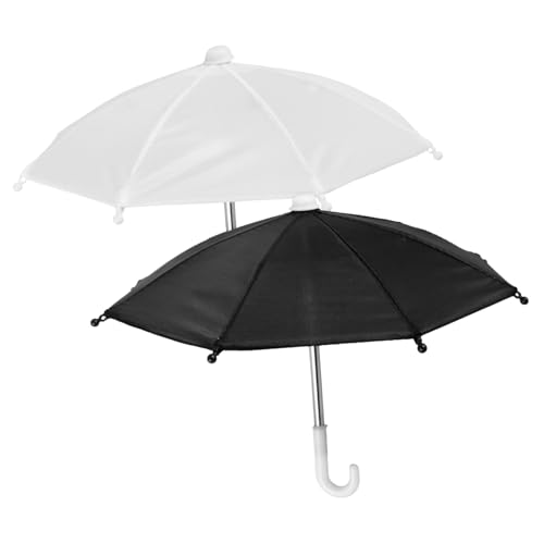 2Stücke Puppen Regenschirm Dekoration Puppenhaus Zubehör Mini Regenschirm Modell für Kreative Hausgestaltung von Abaodam
