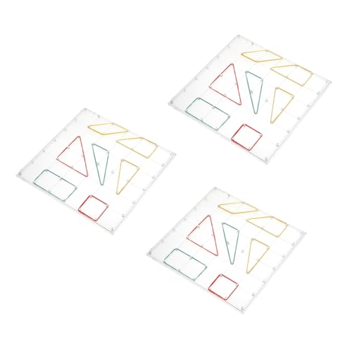 3 Sätze Geometrische Nagelbrett Sets für Teiliges mit Gummibändern Lehrreiche Montessori Spielzeuge Kreativität und Motorik für Mathematikunterricht der Grundschule 3 Sätze Geometrische Nagelbrett Sets für Teiliges mit Gummibändern Lehrreiche Montessori Spielzeuge Kreativität und Motorik für Mathematikunterricht der Grundschule von Abaodam