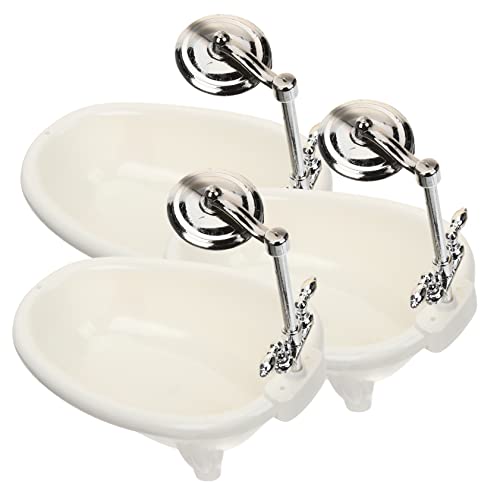 3 Stück Mini Badewanne für Puppenhaus Badezimmer Zubehör für Miniaturmöbel Dekorative Badewanne aus Sicherem für Kreative Szenen Lebendige Details für Realistische Puppenhaus 3 Stück Mini Badewanne für Puppenhaus Badezimmer Zubehör für Miniaturmöbel Dekorative Badewanne aus Sicherem für Kreative Szenen Lebendige Details für Realistische Puppenhaus von Abaodam