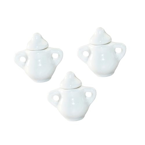 3Stücke Töpfe Weiße Mini Zuckerkrüge für Puppenhaus und Teeküchen Dekoration Realistisches Zubehör für Mini Szenen und Fotografie 3Stücke Töpfe Weiße Mini Zuckerkrüge für Puppenhaus und Teeküchen Dekoration Realistisches Zubehör für Mini Szenen und Fotografie von Abaodam