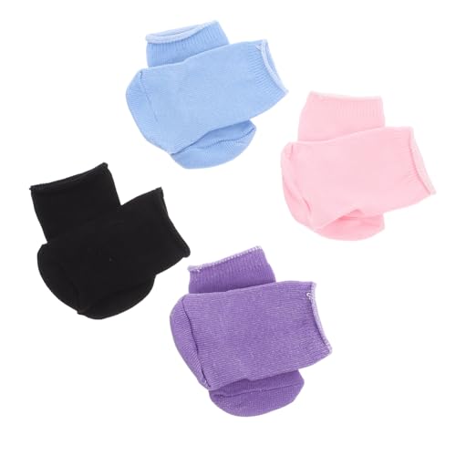 Abaodam 4 Paar Mini-puppensocken-Set Zum Anziehen Bequeme Stoffschuhe Für Puppen Entzückendes Zubehör Zum Spielen Im Puppenhaus von Abaodam
