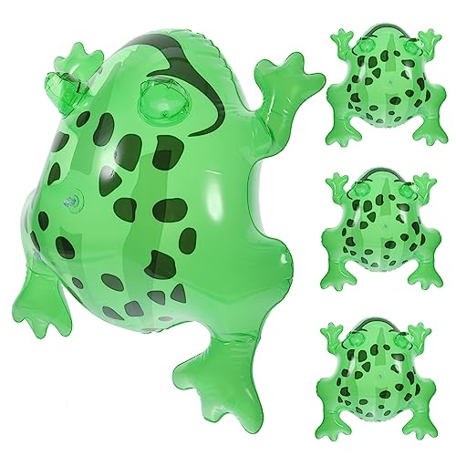 Abaodam 4satz Aufblasbare Frösche Spielzeug Leuchtende Augen Frosch Ballon Bounce Spielzeug Für Party Dekoration Mit Elastischem Seil Für Sommer Geburtstag von Abaodam