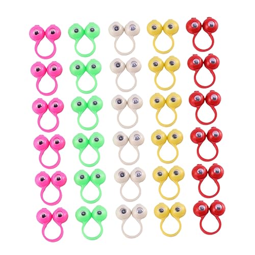50 Stück Augen Fingerpuppen Augenringe für Spaß, interaktives Fingerspielzeug für Partys, pädagogisches Lernen und kreatives Rollenspiel von Abaodam