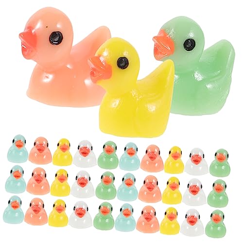 50Stücke Mini Harzente Figuren Teiliges Dekoration für Miniaturgärten Puppenhäuser und Bastelprojekte Lebensechte Mini Duck Ornamente von Abaodam