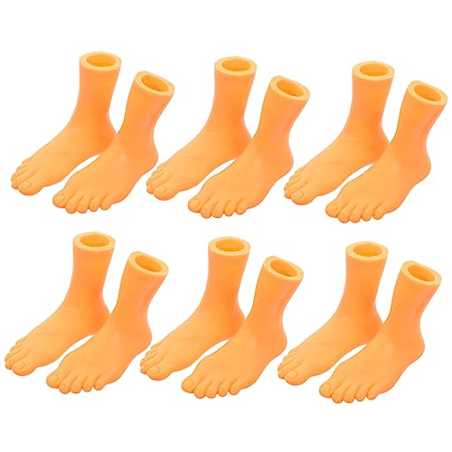 6 Paare Finger Fuß Abdeckung Fingerspielzeug Fingerpuppen Fußpuppen Kleine Fingerhand Kleine Füße Mittelfinger Hände Kleine Hand Fingerpuppe Interaktive Puppen Füße Vinyl Abaodam von Abaodam