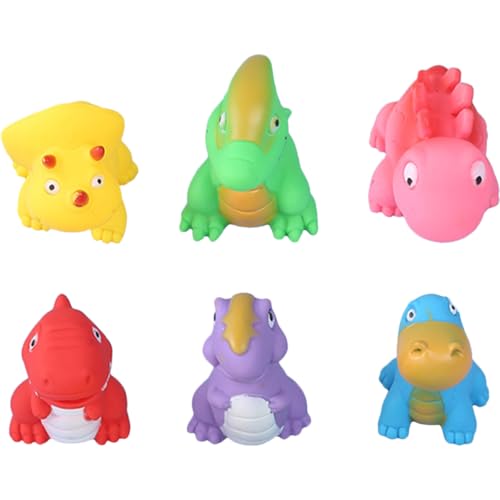 Abaodam 6stücke Teiliges Dinosaurier Badespielzeug Wasserspaß Mit Quitschenden Strapazierfähigen Spielzeugen Für Kleinkinder Für Und Planschbecken von Abaodam