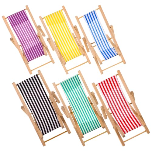 Abaodam Sonnenstuhl Klappbar Strand 6st -Modell Mini-stranddekor Strandminiaturen Zum Basteln Für Den Strand Zusammenklappbare Sonnenliege Puppenhaus-strandmöbel Paddeln Stoff Abaodam Sonnenstuhl Klappbar Strand 6st -Modell Mini-stranddekor Strandminiaturen Zum Basteln Für Den Strand Zusammenklappbare Sonnenliege Puppenhaus-strandmöbel Paddeln Stoff von Abaodam