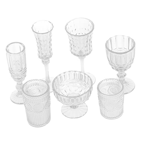 7 Stück Wasserbecher Teiliges Transparentes Modell für Mini Häuser Dekorative Miniaturen für Puppenhaus Küchen und Esszimmer Langlebiges Plastik Realistische Gestaltung Kreative 7 Stück Wasserbecher Teiliges Transparentes Modell für Mini Häuser Dekorative Miniaturen für Puppenhaus Küchen und Esszimmer Langlebiges Plastik Realistische Gestaltung Kreative von Abaodam
