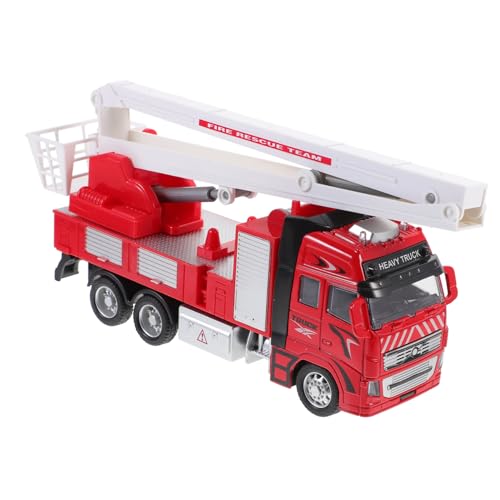 Abaodam Feuerwehrauto Spielzeug 1:38 Rückziehfunktion Bewegliches Modell für Kinder Realistische Feuerwehr Simulation LKW Spielzeug für Jungen und Mädchen von Abaodam