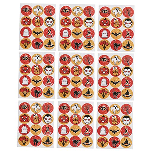 Abaodam 1 240 Stück Versiegelungsaufkleber Briefumschläge Brot Aufkleber Halloween-siegelaufkleber Geschenktütenaufkleber Klebetiketten Etiketten Für Lebensmittelverpackungen Papier von Abaodam
