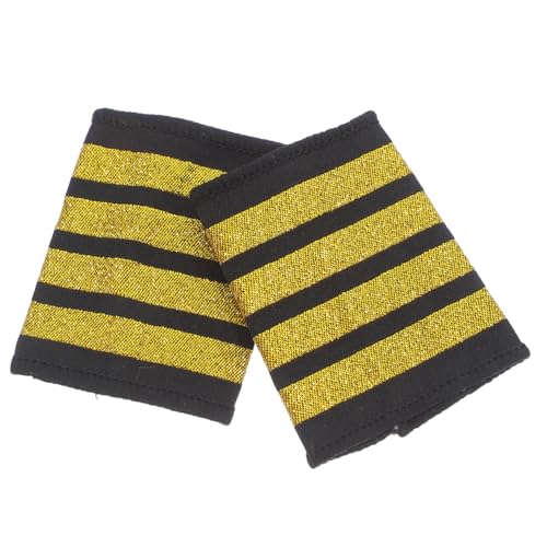 Abaodam 1 Paar Fluggesellschaft Pilot Epauletten Captain Professionelle Uniform Schulterbretter für Cosplay Flugbegleiter Kostüm Performance Party Rollenspiel Zubehör Abaodam 1 Paar Fluggesellschaft Pilot Epauletten Captain Professionelle Uniform Schulterbretter für Cosplay Flugbegleiter Kostüm Performance Party Rollenspiel Zubehör von Abaodam