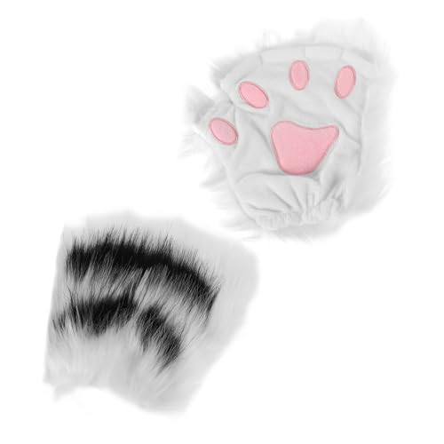 Abaodam Lustige Katzenhandschuhe Fäustlinge Plüschhandschuhe Für Cosplay Bühnenauftritt Partyzubehör Katzen-anziehset Abaodam Lustige Katzenhandschuhe Fäustlinge Plüschhandschuhe Für Cosplay Bühnenauftritt Partyzubehör Katzen-anziehset von Abaodam