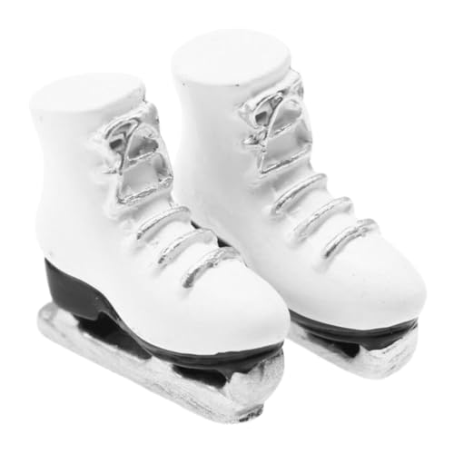 Abaodam 1 Paar Mini Eislaufschuhe für Puppen Realistische und Langlebige Miniatur Skates aus Harz für Puppenhaus Dekoration und Kreatives Rollenspiel von Abaodam