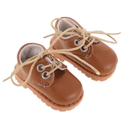 Abaodam 1 Paar Mini Puppen Lederschuhe Puppenspielzeug Babypuppe Puppe Kleine Outfits Mini Puppen Simulierte Puppenschuhe My Mini Girl Doll Puppenhaus Miniatur Kunstleder von Abaodam