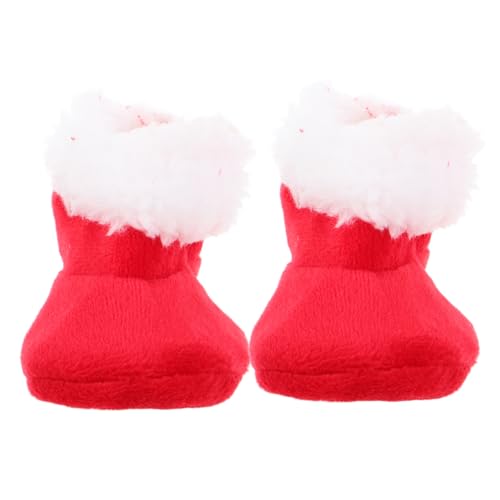 Abaodam 1 Paar Mini-weihnachtsmann-Schuhe, Stiefel, Weihnachten, Mini-Schuhe, Modell, Miniatur-knöchel, Stiefel, Puppenornamente Zum Basteln, Weihnachts-puppenhaus-Dekorationen Abaodam 1 Paar Mini-weihnachtsmann-Schuhe, Stiefel, Weihnachten, Mini-Schuhe, Modell, Miniatur-knöchel, Stiefel, Puppenornamente Zum Basteln, Weihnachts-puppenhaus-Dekorationen von Abaodam