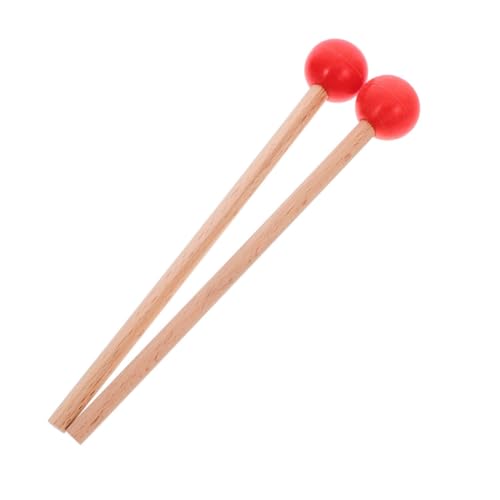 Abaodam 1 Paar Percussion Mallet Sticks Mit Gummikopf Holztrommelschlägel Für Xylophon Glockenspiel Schlaginstrument 21cm von Abaodam