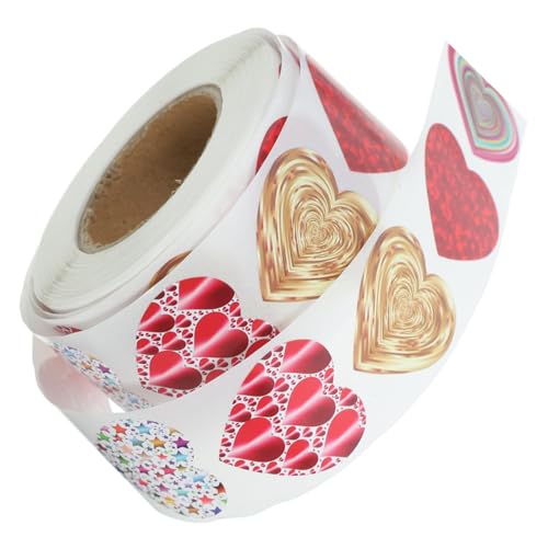 Abaodam 1 Rolle Liebe Aufkleber Selbstklebende Etiketten Briefumschläge Aufkleber Hochzeit Dekoration Hochzeitsgeschenk Hochzeitsdeko Umschlagaufkleber Rosy Beschichtetes Papier von Abaodam