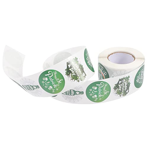 Abaodam 1 Rolle St. Patrick-Aufkleber Irischer Runder Aufkleber St. Patricks Geschenkaufkleber Aufkleber Für Geschenketiketten St. Patricks Aufkleber Partygeschenk Dark Green Plastik von Abaodam