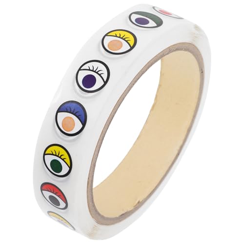 Abaodam 1 Rolle Weihnachts-bastelausschnitt Multi Perlenkette Girlande Süße Ohrenschützer Für Damen Spiegelrunde Knöpfe Led Scheinwerfer DIY-Graffiti-chip Fänger Stand Colorful Aufkleber von Abaodam
