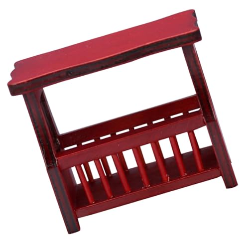 Abaodam 1 STK Mini-Couchtisch für kinderspielzeug holzmöbel Tea Table Funny Toys Miniatur-Möbelmodell Mini-Möbelmodell Spielhaus schmuck Puppenstubenmöbel hölzern rot von Abaodam
