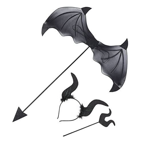 Abaodam 1 Satz Abschlussball Verkleiden Kopf Kostüm Cosplay Teufelsflügel Stirnbänder Kostüme Teufelsschwanz Stirnband Aus Teufelshorn Halloween -Requisite Stirnband Aus Horn Stoff Black Abaodam 1 Satz Abschlussball Verkleiden Kopf Kostüm Cosplay Teufelsflügel Stirnbänder Kostüme Teufelsschwanz Stirnband Aus Teufelshorn Halloween -Requisite Stirnband Aus Horn Stoff Black von Abaodam