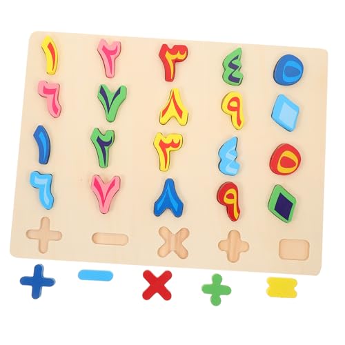 Abaodam Pädagogisches Lernspielzeug Für Kinder Zahlenpuzzle-Set Aus Holz Zählen Klobige Puzzles Vorschul-lernspielzeug von Abaodam