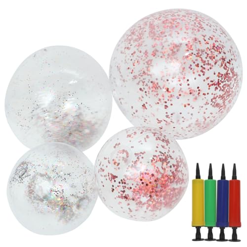 Abaodam 1 Satz Aufblasbarer Glitzer Strandball für Teiliges Roségold Wasserspielzeug für Sommeraktivitäten für Kleinkinder und Strandspiele Zufällige Farbe Abaodam 1 Satz Aufblasbarer Glitzer Strandball für Teiliges Roségold Wasserspielzeug für Sommeraktivitäten für Kleinkinder und Strandspiele Zufällige Farbe von Abaodam