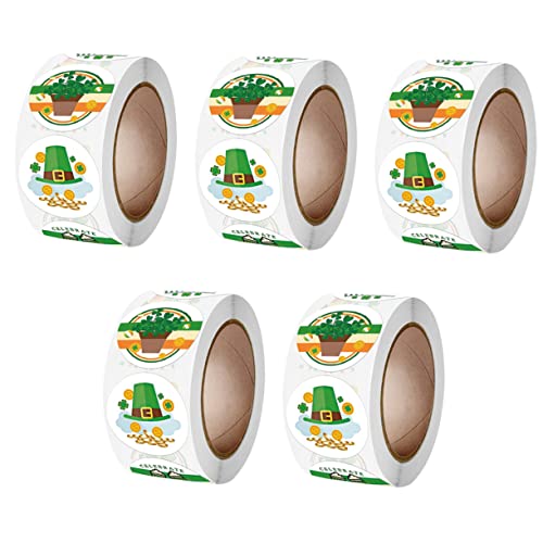 Abaodam 1 Satz Aufkleber Mit Vier Blättern St Patrick's Aufkleber Siegelaufkleber Beutelaufkleber Verpackungsaufkleber St Patrick's Siegeletikett Aufkleberpapier Zum St von Abaodam