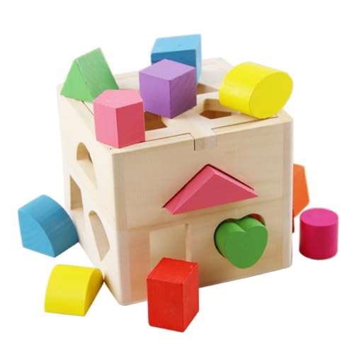 Abaodam 1 Satz Bausteine ​​Intelligenzbox Lernspielzeug für Kinder Bausteine ​​für Kleinkinder Kinderspielzeug Spielzeuge Holzspielzeug Bildungsblöcke Puzzle Lehrmittel hölzern von Abaodam