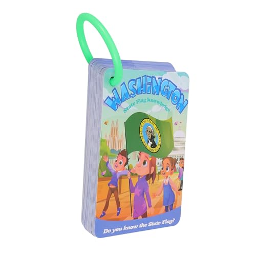 Abaodam 50-teiliges Set Mit Lernkarten Mit Us-staatsflaggen Pädagogische Lernkarten Für Die Vorschule Montessori-Spielzeug Pädagogisches Kartenset Interaktives Design von Abaodam