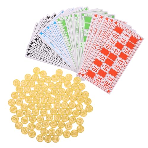 Abaodam 1 Satz Bingo Spiele Tombola spielbrett Spielkarten Holzbrettspiel Spielsteine Schachbrett logisches Brettspiel Figurenspiel logisches Schachspiel- Party-Schachspiel Papier von Abaodam