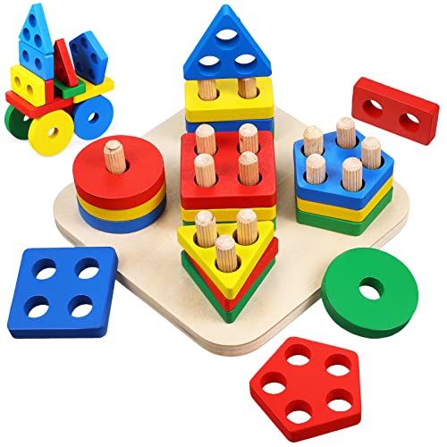 Abaodam 1 Satz Blöcke spielsachen für Educational Toys Pädagogisches Sortierspielzeug Holzpuzzles für Kleinkinder Puzzles aus Holz blockiert hölzern Abaodam 1 Satz Blöcke spielsachen für Educational Toys Pädagogisches Sortierspielzeug Holzpuzzles für Kleinkinder Puzzles aus Holz blockiert hölzern von Abaodam