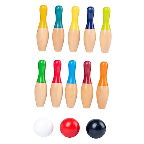 Abaodam 3 Große Bowlingkugeln Aus Holz Für Kinder Mini-Bowling-Set 10 Würfe Sportspielzeug Für Jungen Und Mädchen Kindererziehung Abaodam 3 Große Bowlingkugeln Aus Holz Für Kinder Mini-Bowling-Set 10 Würfe Sportspielzeug Für Jungen Und Mädchen Kindererziehung von Abaodam