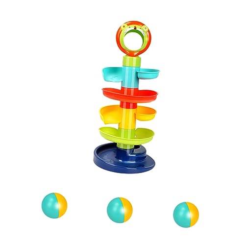 Abaodam 1 Satz Bunter Turm Roll Bounce Spielzeug Kinder Roll Tower Spielzeug Ball Drop Tower Ramp Race Spielzeug Spiralball Drop Spielzeug Baby Plastik Spielzeugturm Mädchen von Abaodam