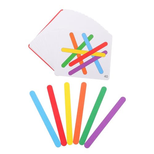 Abaodam 1 Satz Buntes Logikspielzeug für Interaktive Denkspiele mit Kontrastkarten Motorischen Fähigkeiten und Kreativen für Bildung und Spielspaß von Abaodam