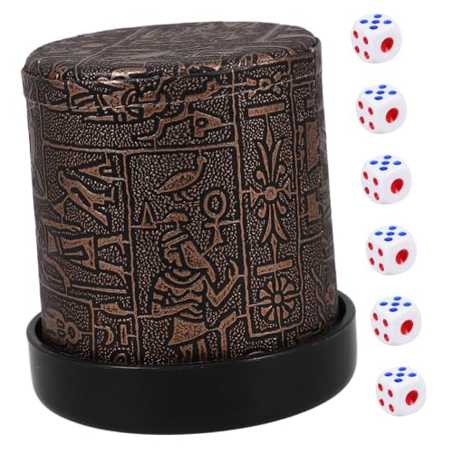 Abaodam 1 Satz DICE Cup Pokerwürfelbecher Party Spiel Mini-Tasse Shakerbecher mit Deckel Getränkehalter Urlaub Bunte Würfel Fahrzeugzubehör Würfelschüttler Abs Kaffee von Abaodam