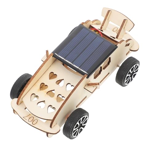 Abaodam 1 Satz DIY Solar Auto Modellspielzeug für Handgefertigtes Holzspielzeug Einfach Zusammenzubauen für Wissenschaftliche Experimente und Kreative Freizeitgestaltung für Geburtstage von Abaodam