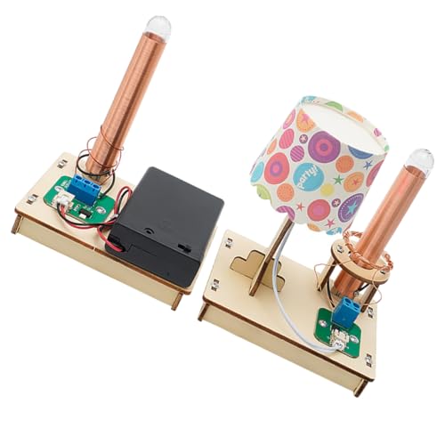 Abaodam 1 Satz DIY Wissenschaftsspielzeug Wireless Power Transmission Tischlampe Kit Experimentierkasten für Schüler Stem Lernspielzeug zur Analytischer Fähigkeiten Geeignet für Anfänger von Abaodam